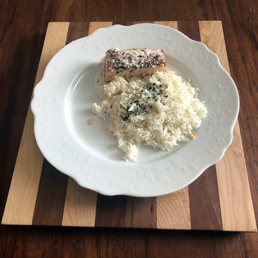 Saumon miel et moutarde au four